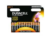 Pile/Pile rechargeable Duracell Lot de 12 Piles Alcaline 1,5V LR03 Plus Power AAA