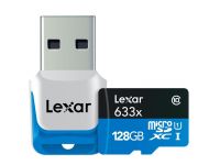 Carte mémoire Lexar Micro SDXC 128Go c10 633x +Adapt. LSDMI128B1EU633R