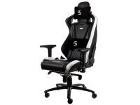 Siège PC NobleChairs Epic Series - Noir/Blanc/Bleu/Simili Cuir/4D